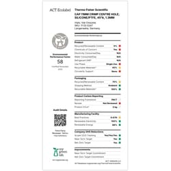 Fisherbrand 11 mm aluminiumkrymptätning, silver, mitth l, monterad septum Rött, Vitt | Buy Online | Fisher Scientific